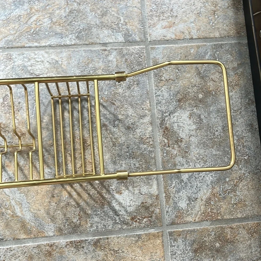 Anthropologie Gold Bathtub Caddy NWT
